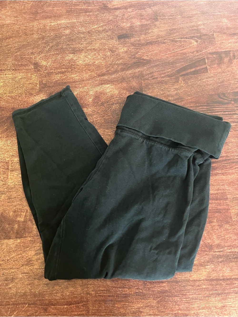 Black Fold-Over Waist Leggings